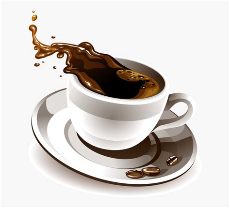 Splash Coffee Cups - Coffee Cup Vector Download, HD Png Download - kindpng