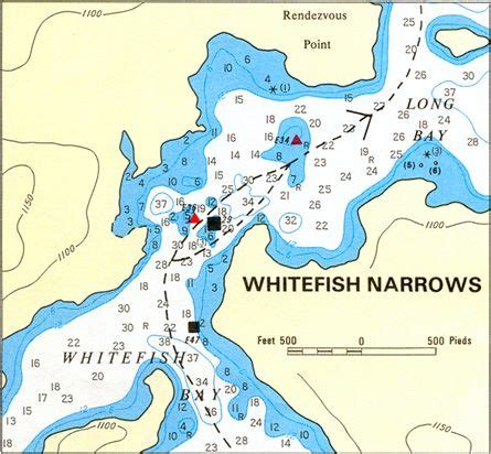 Whitefish Narrows Lake Chart Inset