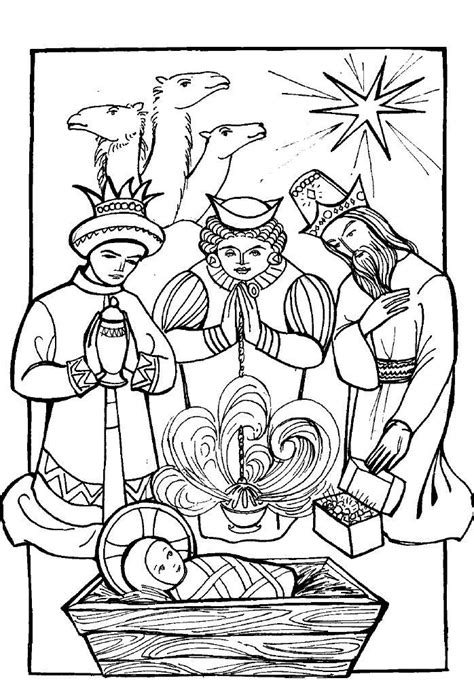 Three Wise Men Coloring Page - Coloring Home