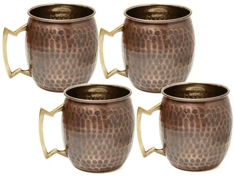 Old Dutch Antique 4-pc. Hammered Copper Moscow Mule Mug Set | Moscow mule mugs, Copper mugs ...