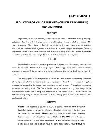 😊 Extraction of trimyristin from nutmeg. Extraction of Trimyristin. 2019-02-27