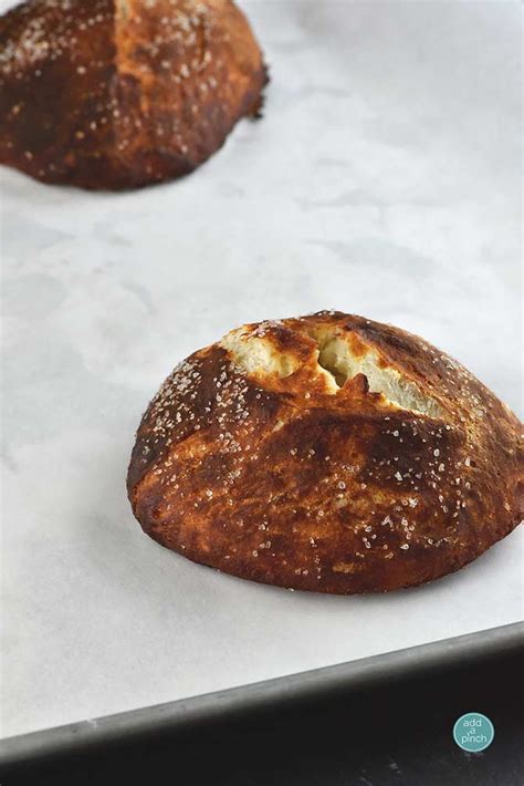 Pretzel Buns Recipe - Add a Pinch