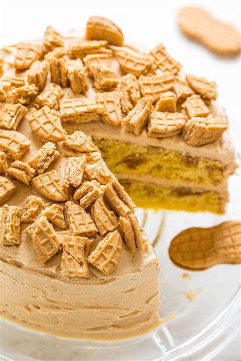 Nutter Butter Peanut Butter Layer Cake - Averie Cooks