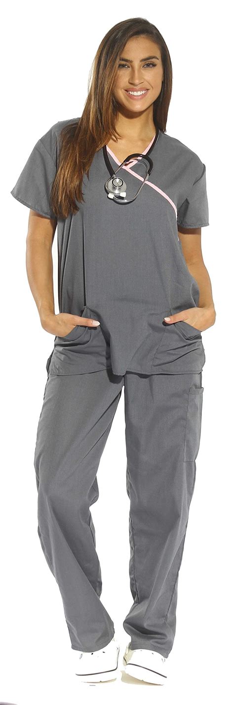 11149W Just Love Women's Scrub Sets / Medical Scrubs / Nursing Scrubs - L (Extra Small, Gray ...