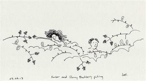 Joel Tarling's Fieldnotes: Weekly drawing: Blackberry picking