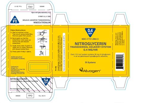 Nitroglycerin (Transdermal patch) - wikidoc