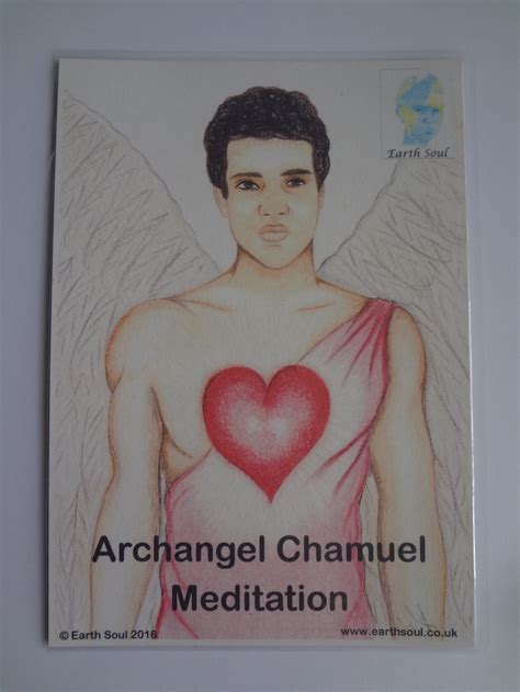 Archangel Chamuel Meditation Card Mindfulness Relaxation | Etsy