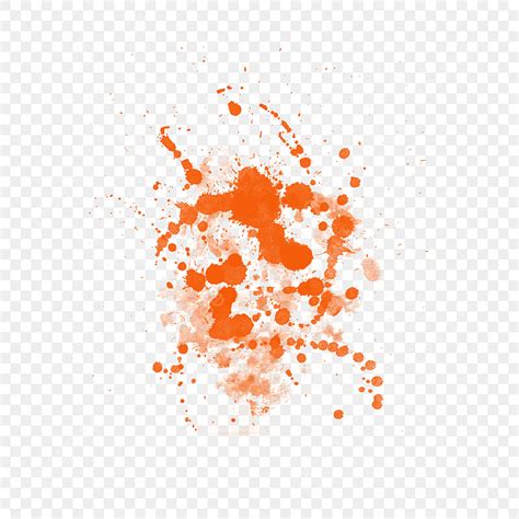 Orange Paint Splatter PNG Transparent, Mottled Brush Orange Paint Splatter, Colorful, Colored ...