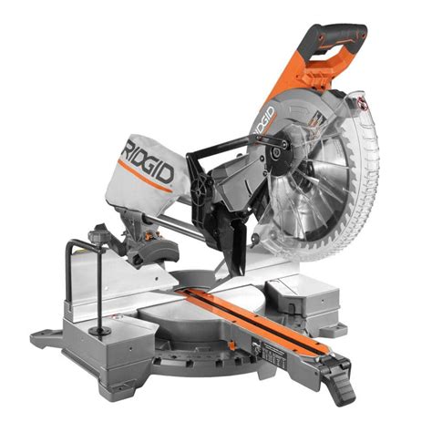 RIDGID 15 Amp 12 in. Corded Dual Bevel Sliding Miter Saw with 70 Degree ...