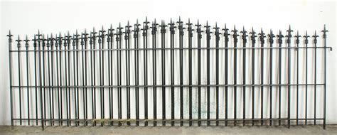 Lot - PAIR 12' WROUGHT IRON FENCE PANELS