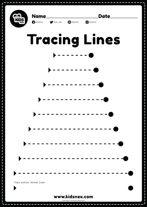 Tracing lines worksheet free printable free printable for kindergarten and preschooler… | Free ...