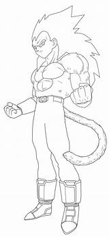 Vegeta Super Saiyan 4 Coloring Pages sketch template