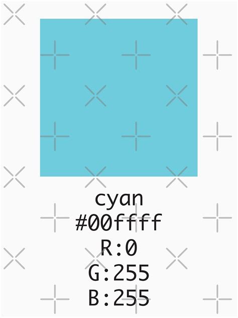 "Cyan Hex and RGB Code " T-shirt by Number3art | Redbubble