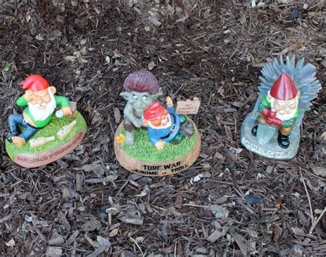 Celebrate Garden Month with these Funny Garden Gnomes - Outnumbered 3 to 1