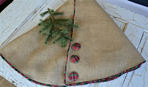 Tree Skirt Burlap Tree Skirt Christmas plaid by YellowHouseCompany