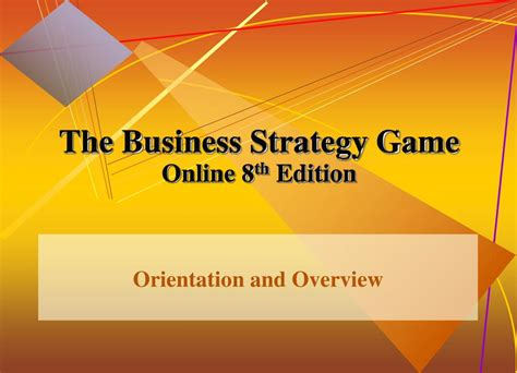 PPT - The Business Strategy Game Online 8 th Edition PowerPoint Presentation - ID:374521