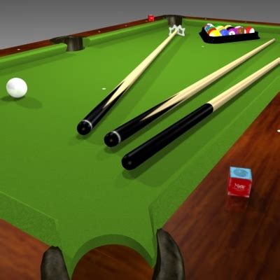 8-ball billiards table 3d max