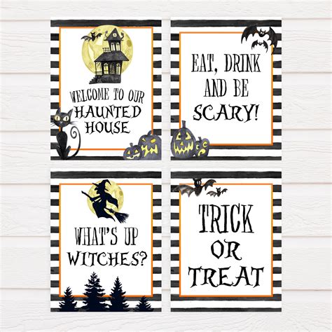 Halloween Party Signs Printable Halloween Party Decor - Etsy