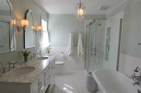 White and Green Bathroom - Traditional - bathroom - Sherwin Williams ...