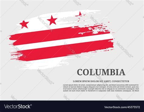 District of columbia us - washington dc flag Vector Image