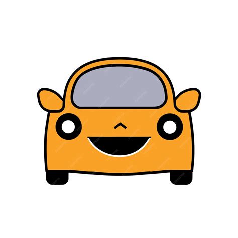 Premium Vector | Vector illustration of car emoji