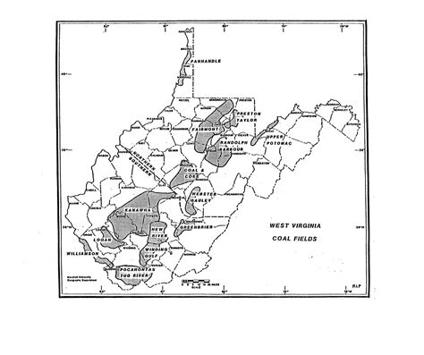 Map showing the fourteen coalfields of West Virginia | Library of Congress