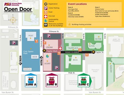 Asu Downtown Phoenix Campus Map - Middle East Map