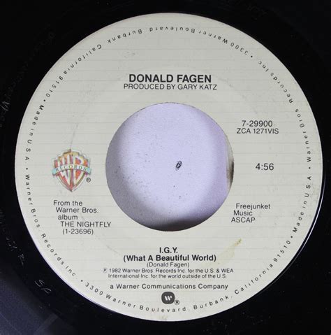 Donald Fagen - Donald Fagen 45 RPM I.G.Y. (What a Beautiful World) / Walk Between Raindrops ...