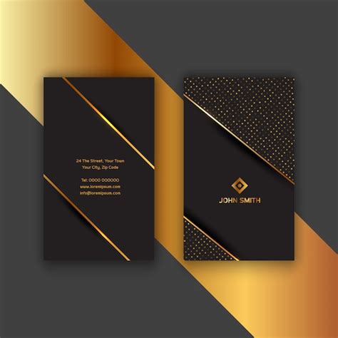 Free Vector | Elegant gold and black business card