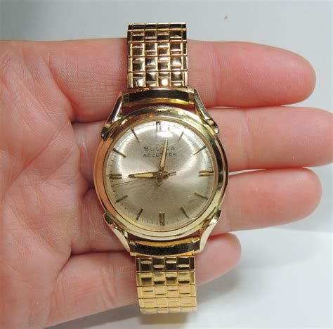 Solid 14K Gold Bulova Accutron Wrist Watch, Men's Vintage 14kt, SOLD on ...