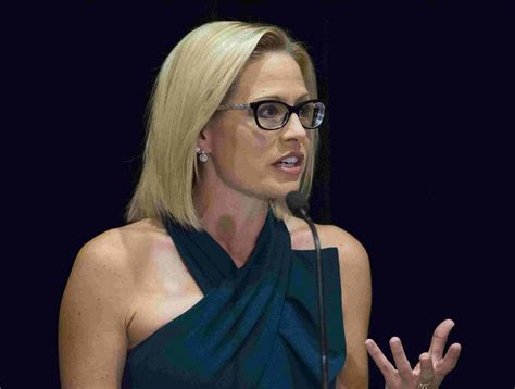 U.S. Sen.-elect Kyrsten Sinema addresses supporters after winning race