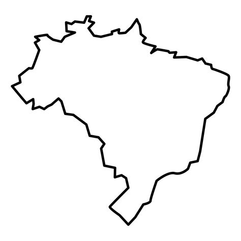 Map of Brazil icon black color illustration flat style simple image 5200811 Vector Art at Vecteezy