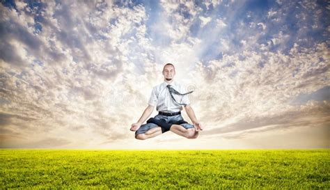 Business yoga levitation stock image. Image of mental - 32045609