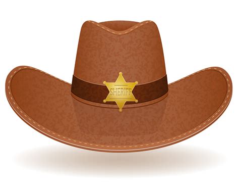 cowboy hat sheriff vector illustration 490518 Vector Art at Vecteezy