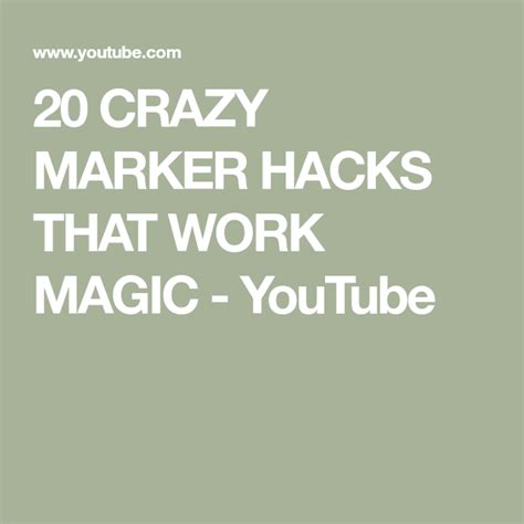 20 CRAZY MARKER HACKS THAT WORK MAGIC - YouTube | Fun easy crafts ...