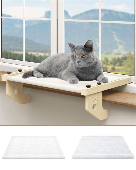 Snapklik.com : Cat Window Perch,Cat Window Bed For Indoor Cats,Wood ...