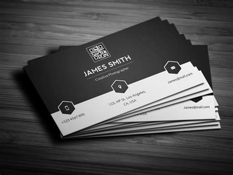 Black & White Minimal Business Card ~ Business Card Templates on Creative Market