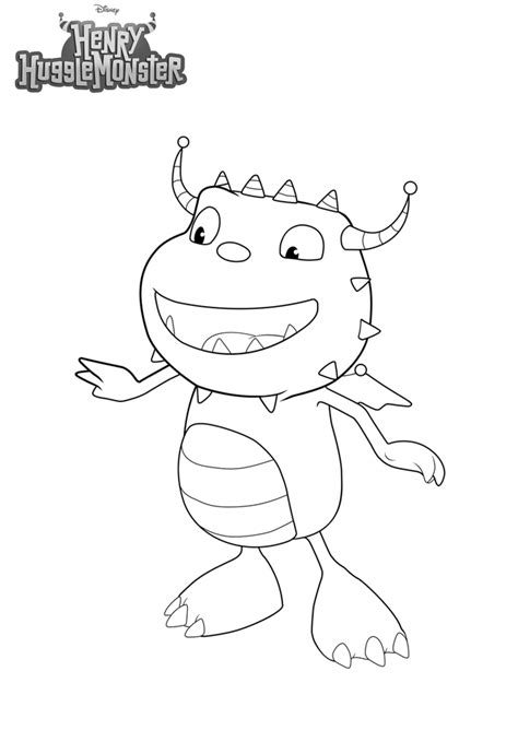 Henry Hugglemonster coloring pages to download and print for free