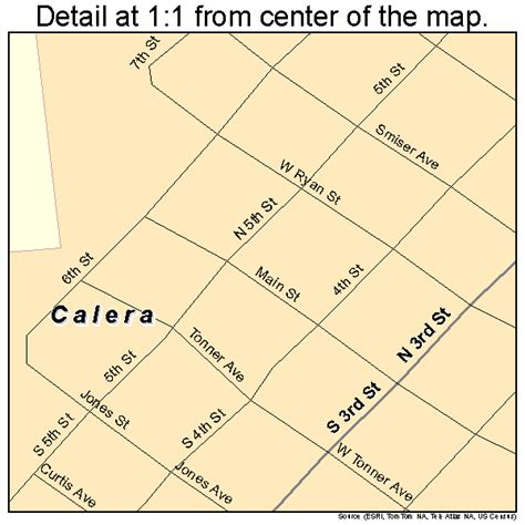 Calera Oklahoma Street Map 4010950