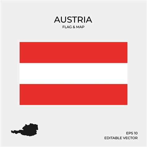 Austria map and flag 2045977 Vector Art at Vecteezy