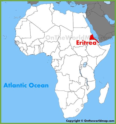 Eritrea location on the Africa map - Ontheworldmap.com