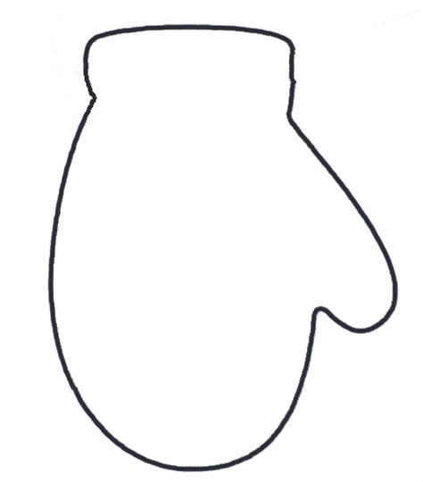 Mitten Outline - ClipArt Best