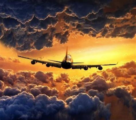 Plane w Sunset, fly, cool, clouds, light, HD wallpaper | Peakpx