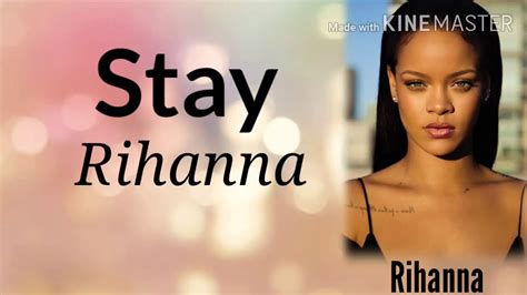 Rihanna - STAY ( Lyrics Video) - YouTube