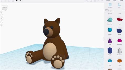 Benny Bear - Made with Tinkercad - YouTube