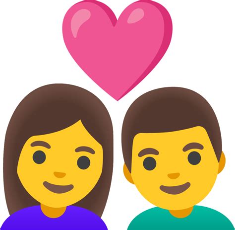 "couple with heart: woman, man" Emoji - Download for free – Iconduck