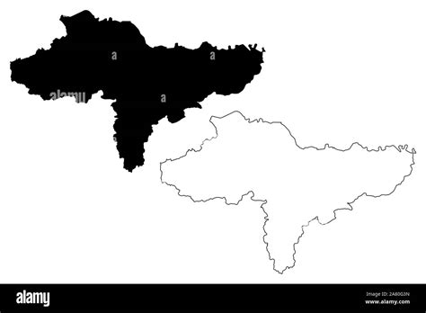 Varazdin County (Counties of Croatia, Republic of Croatia) map vector illustration, scribble ...