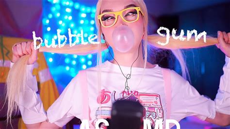 ASMR / Gum Chewing blowing whispering - YouTube