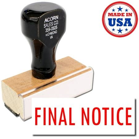 Final Notice Rubber Stamp - Walmart.com