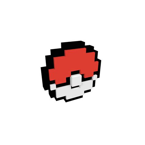 Minecraft Pokeball Pixel Art Templates